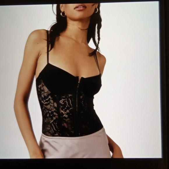Intimately By Free People Tops - Free People Intimately Mesh Hoop N Look Closure Goth Gruge Festival Size M